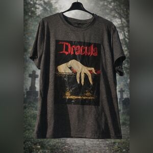 Dracula Graphic Gray T-Shirt